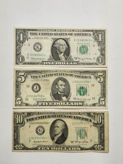 1950 , 1963 , 1969 *STAR* Notes - Old U.S Currency Banknotes