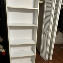 Tall White Shelving Unit 