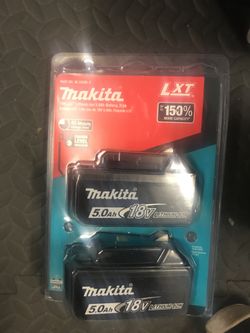 Brand new makita 18v LXT 5.0ah double pack battery