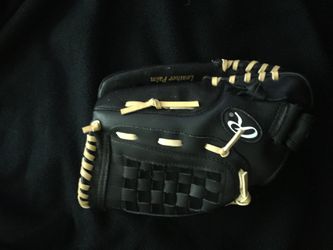 Rawlings baseball glove for the left hand (right handed people)