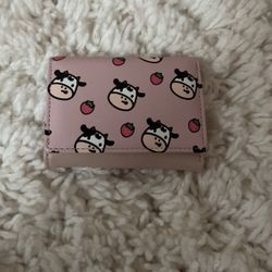 Strawberry Cow Pink Teen Wallet!