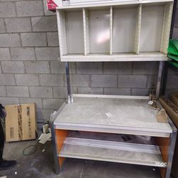 metal desk workbench storage heavy duty