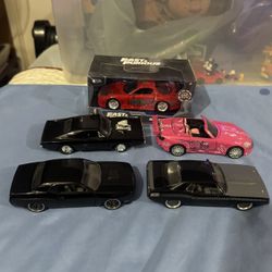 Jada, Set Of 5, Fast & Furious, Various 1:32 Die-cast Cars, New Items, Kept In Storage