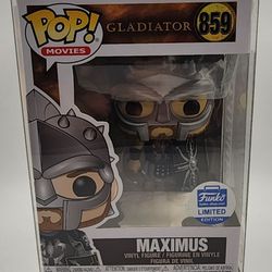 Funko POP Gladiator Maximus with Helmet #859 Funko Shop Exclusive W/Protector 🔥