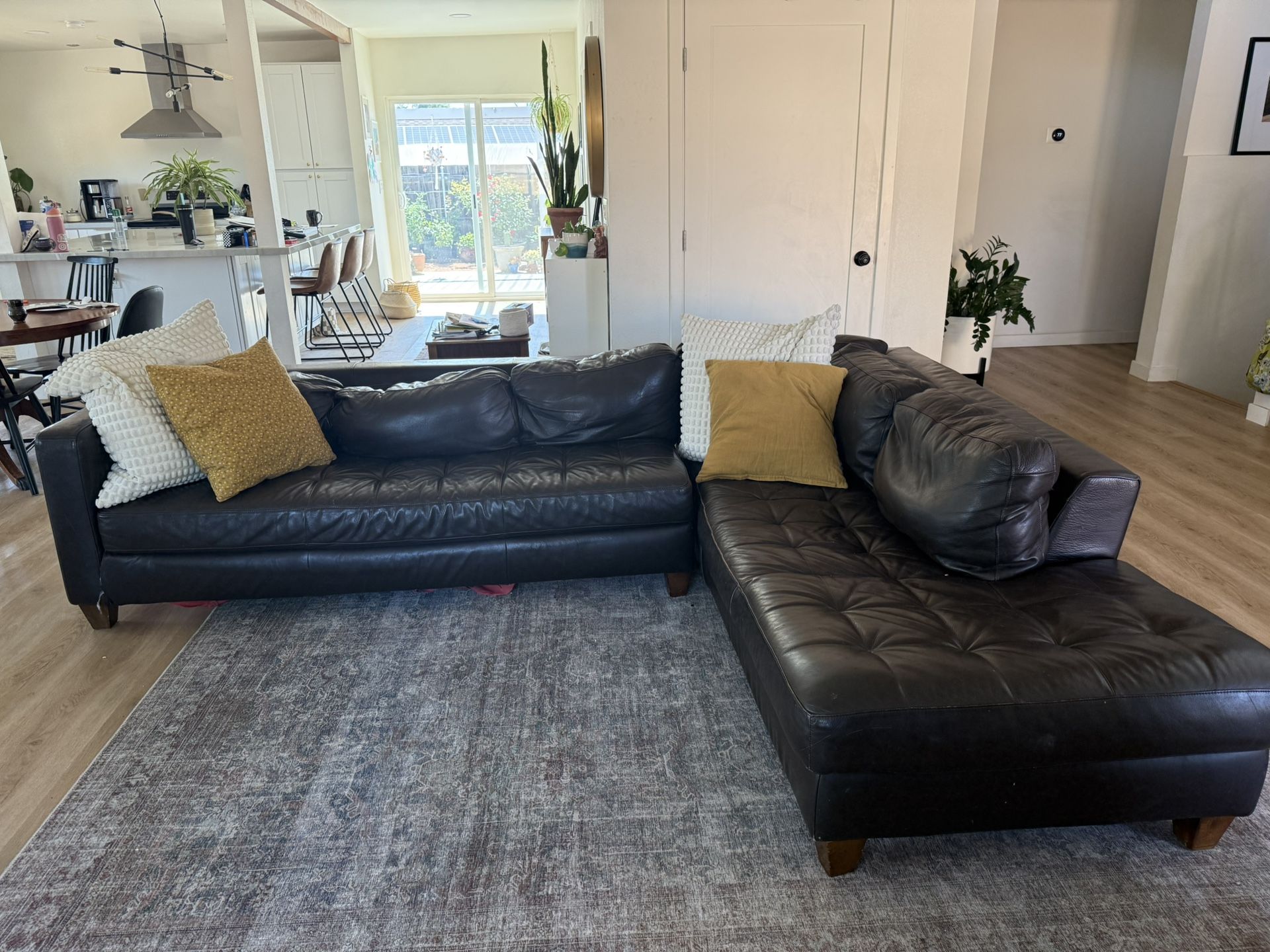 Free Leather Sectional Sofa