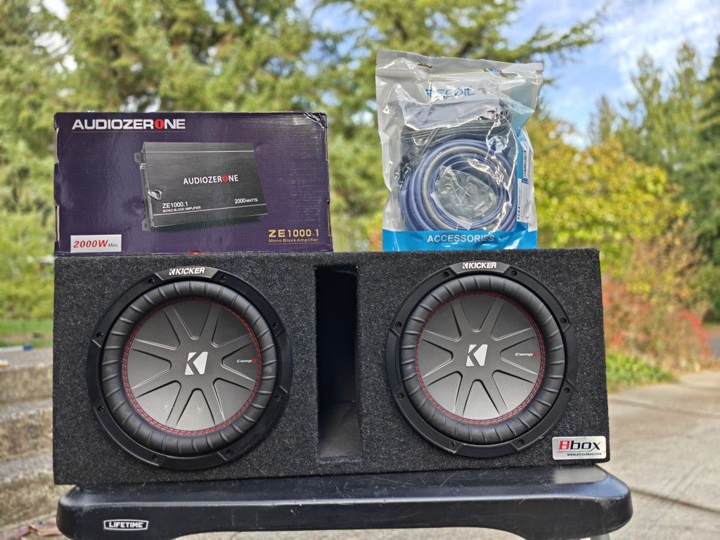 Kicker Comp R 10s Ported Box 2k Amp And Wiring