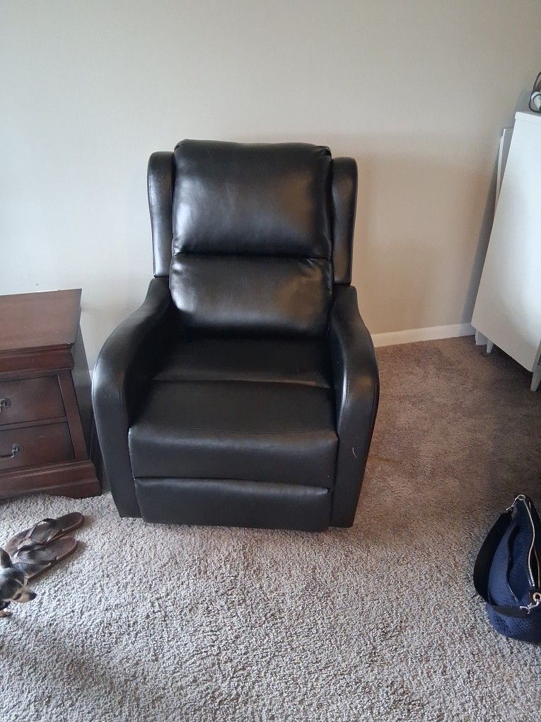Small Black Recliner 