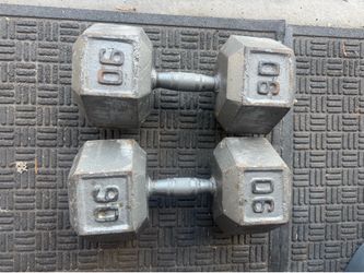 Dumbbells 90lbs pair weights