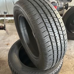 225-60-16=Used tires top condition balance installation included $55 PER TIRE