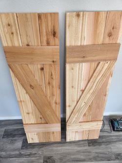 Cedar Shutters 60"X18" Natural New $115