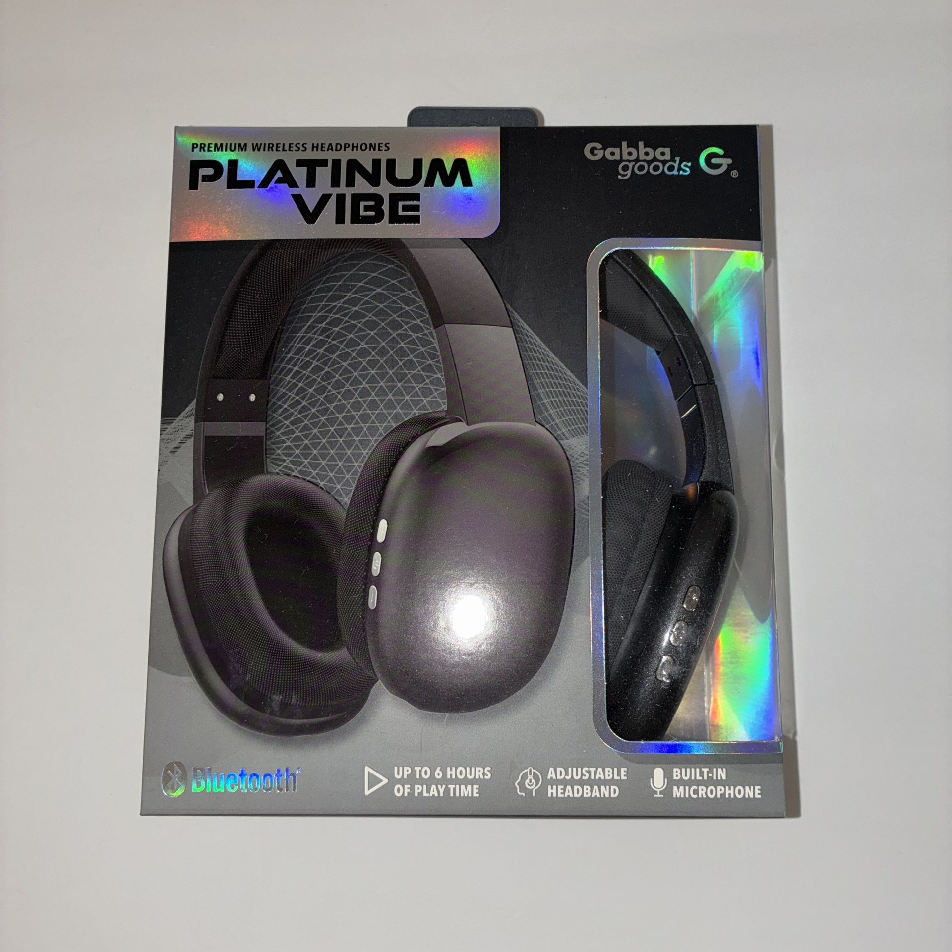 Gabba Goods Platinum Vibe Bluetooth Headphones