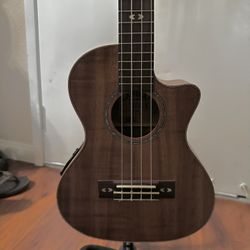 Lanikai Curly Koa Tenor Acoustic/Electric Ukulele 