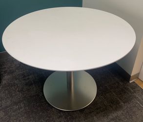 Davis Furniture round white cafe table