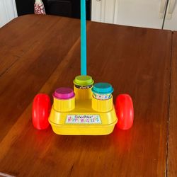 Vintage Fisher Price Push Roller Whistlers Toy