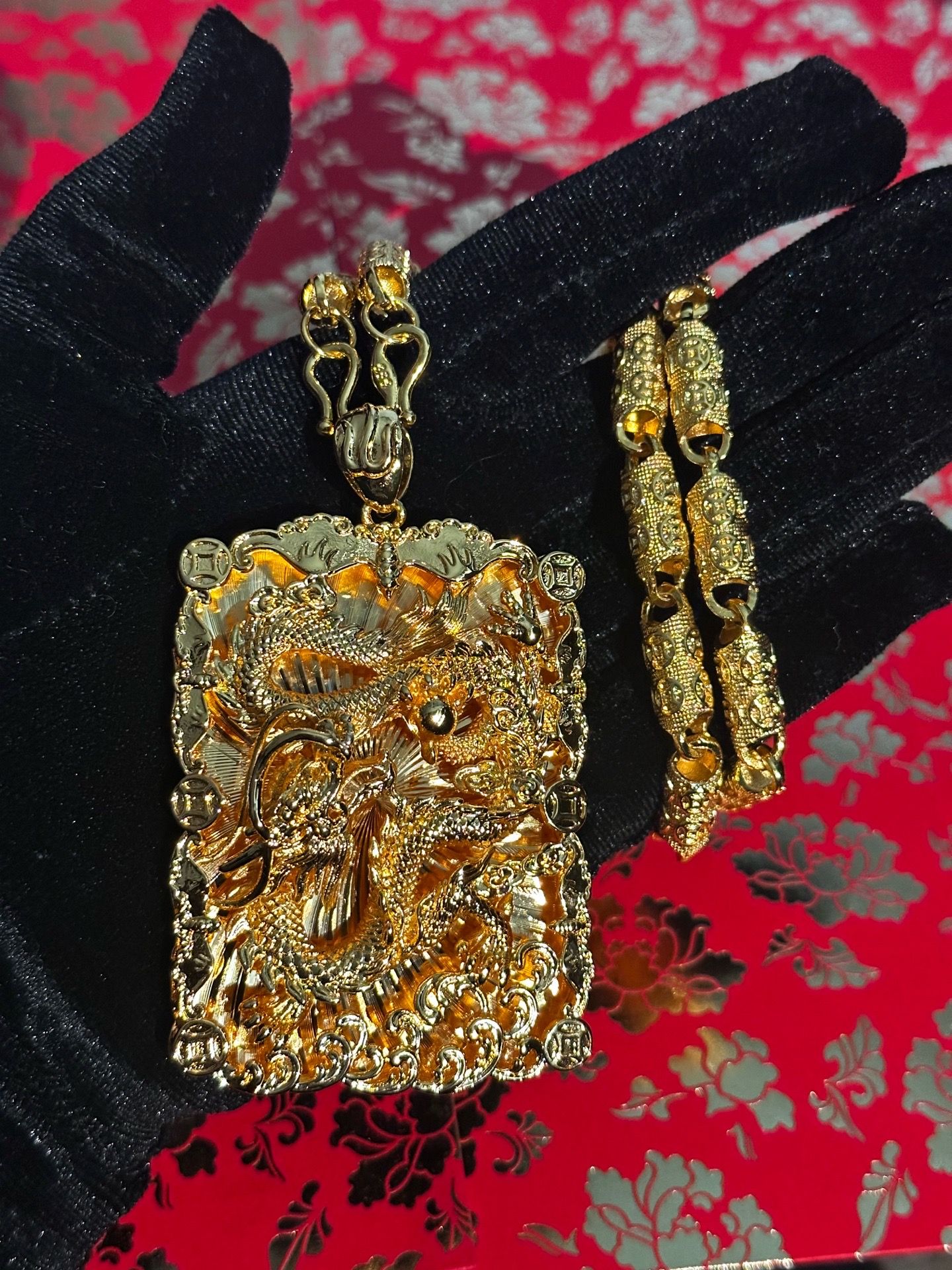 24K Gold PLATED Dragon Necklace