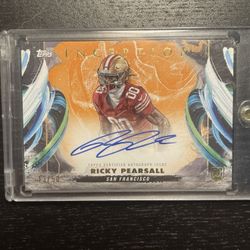 2024 Topps Inception RICKY PEARSALL Rookie Orange Variation Auto RC 49ers  /50 