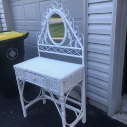 Wicker Vanity