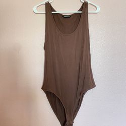 SHEIN Curve 1X Brown Onesie Top
