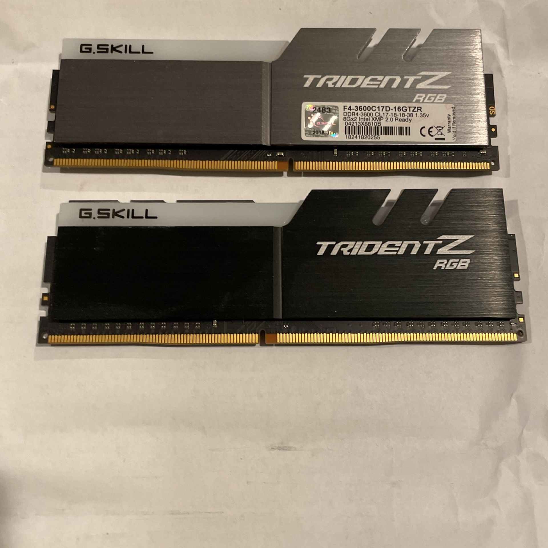 RAM TridentZ RGB DDR4-3600  8Gb x 2 