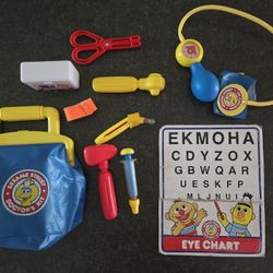 Vintage Sesame Street Kids Doctor Toy Kit