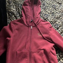 Red zip up