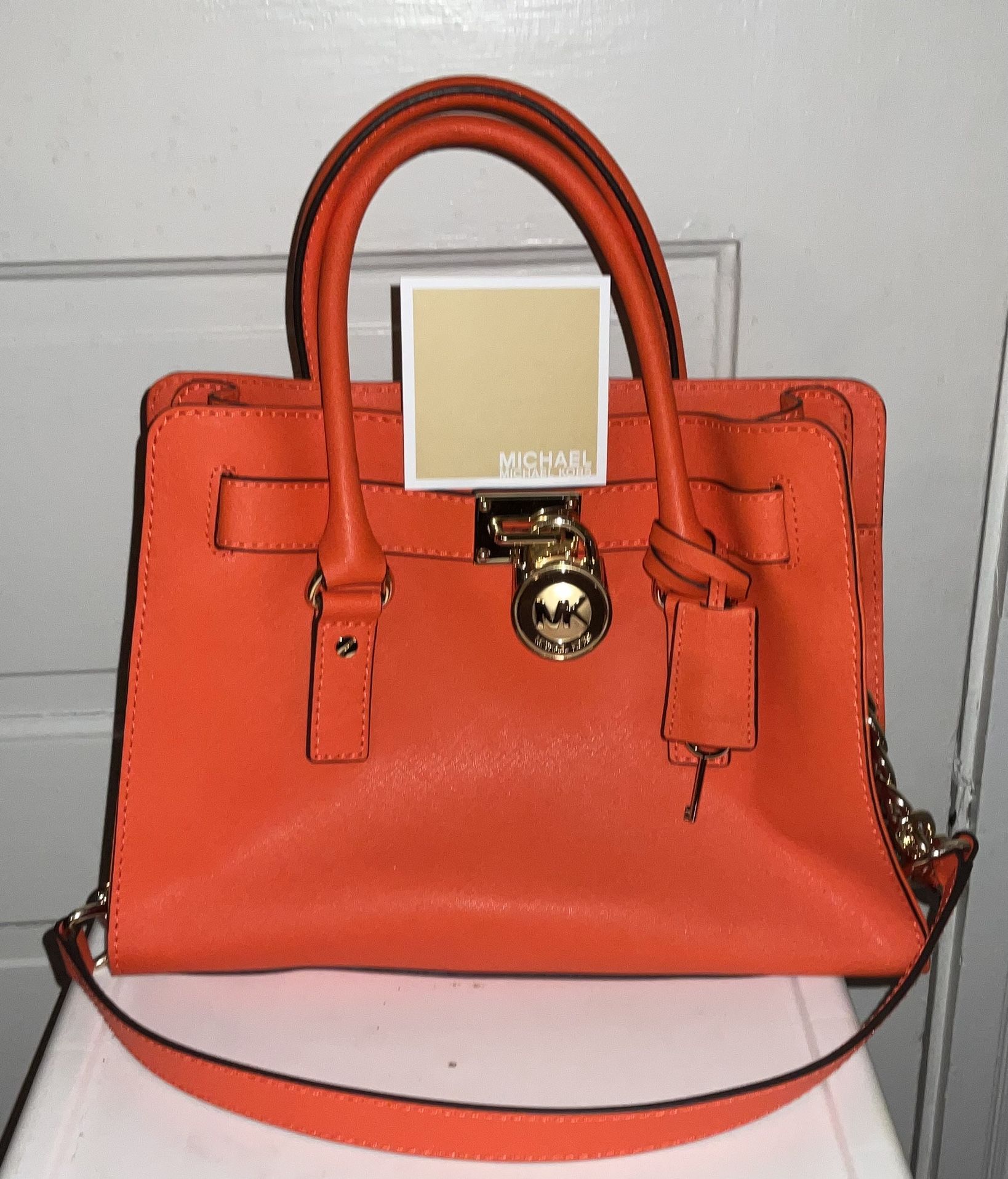 Michael Kors Hamilton Lock & Key Tote - Tangerine - SOLD