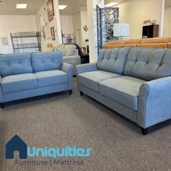 Grey Sofa And Love Seat 