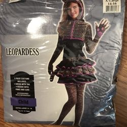 Leopardess Halloween Kids Costume XL14-16