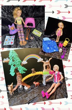 3 Mattel Barbie Play Sets Camping Themed Opened Box Unused New Without Box