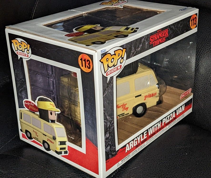 Funko Pop Rides Stranger Things ARGYLE with Surfer Boy Pizza Van