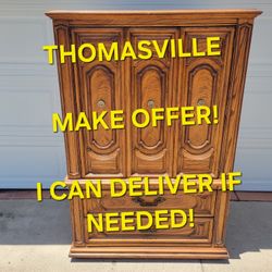 Thomasville Armoire Cabinet - SOLID WOOD BUILT