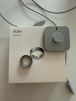 Oura Ring Brushed Silver size 8