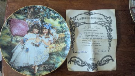 Collector Plate Hearts and Flowers Sandra Kuck