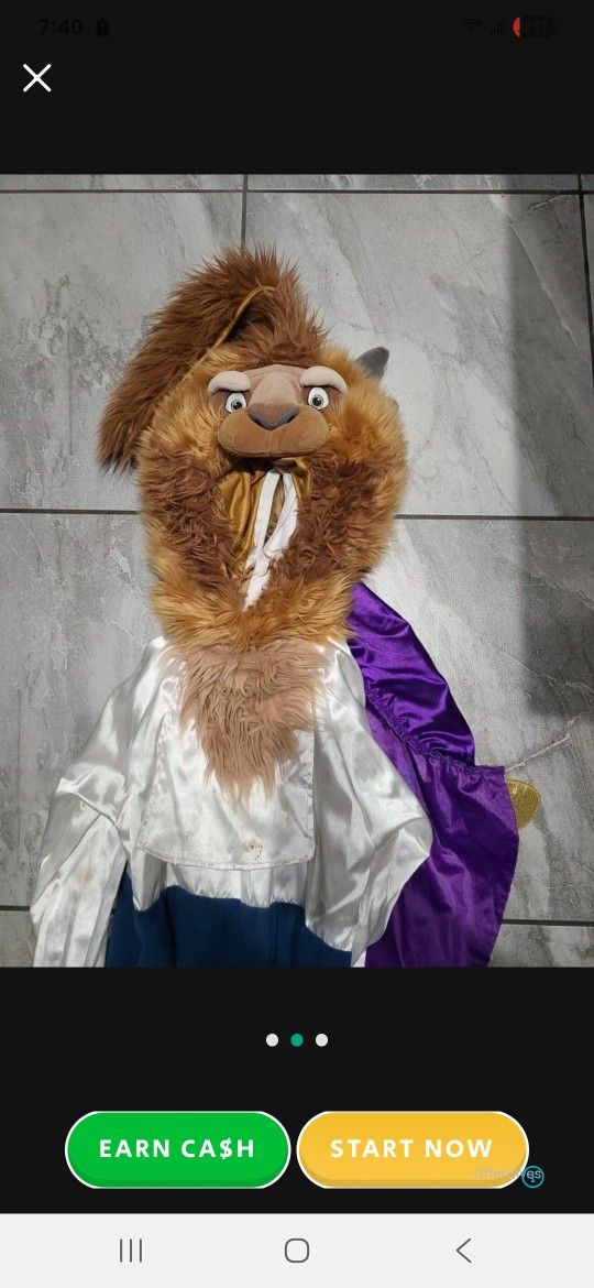 Beast Costume Disney Brand Size 6-10