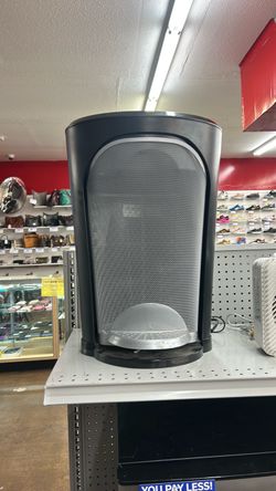 Black Tower Speaker with Metal Grille