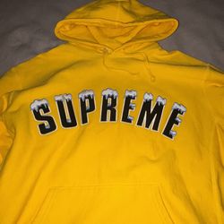 SUPREME SNOW FROST YELLOW HOODIE