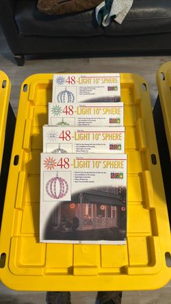 Holiday Living 48-Light 10" Sphere Lights – Set of 4