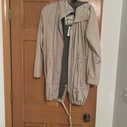 Abercrombie tan rain jacket trench 