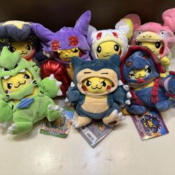 New Pikachu In Ponchos Pokemon Plushies