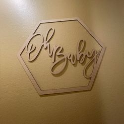 Oh Baby Wooden Sign