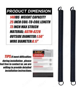 Garage door extension springs