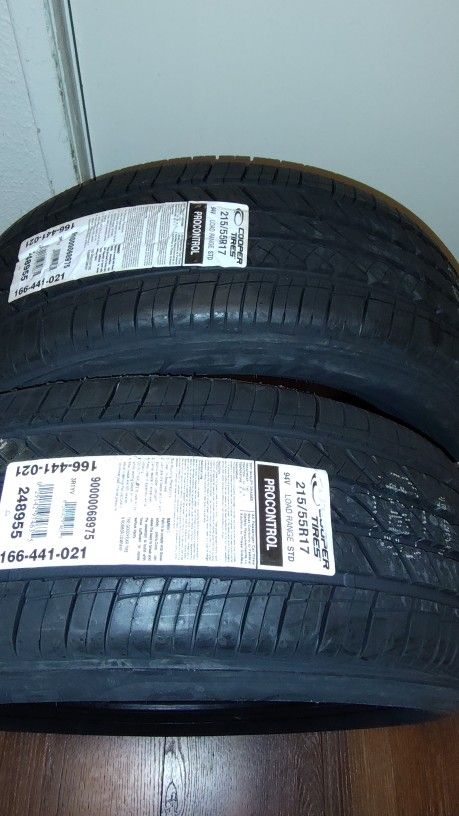 NEW (2) Cooper Procontrol 215/55/R17 $160 EACH
