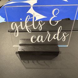 Gifts & Cards Sign for Wedding Party Event
