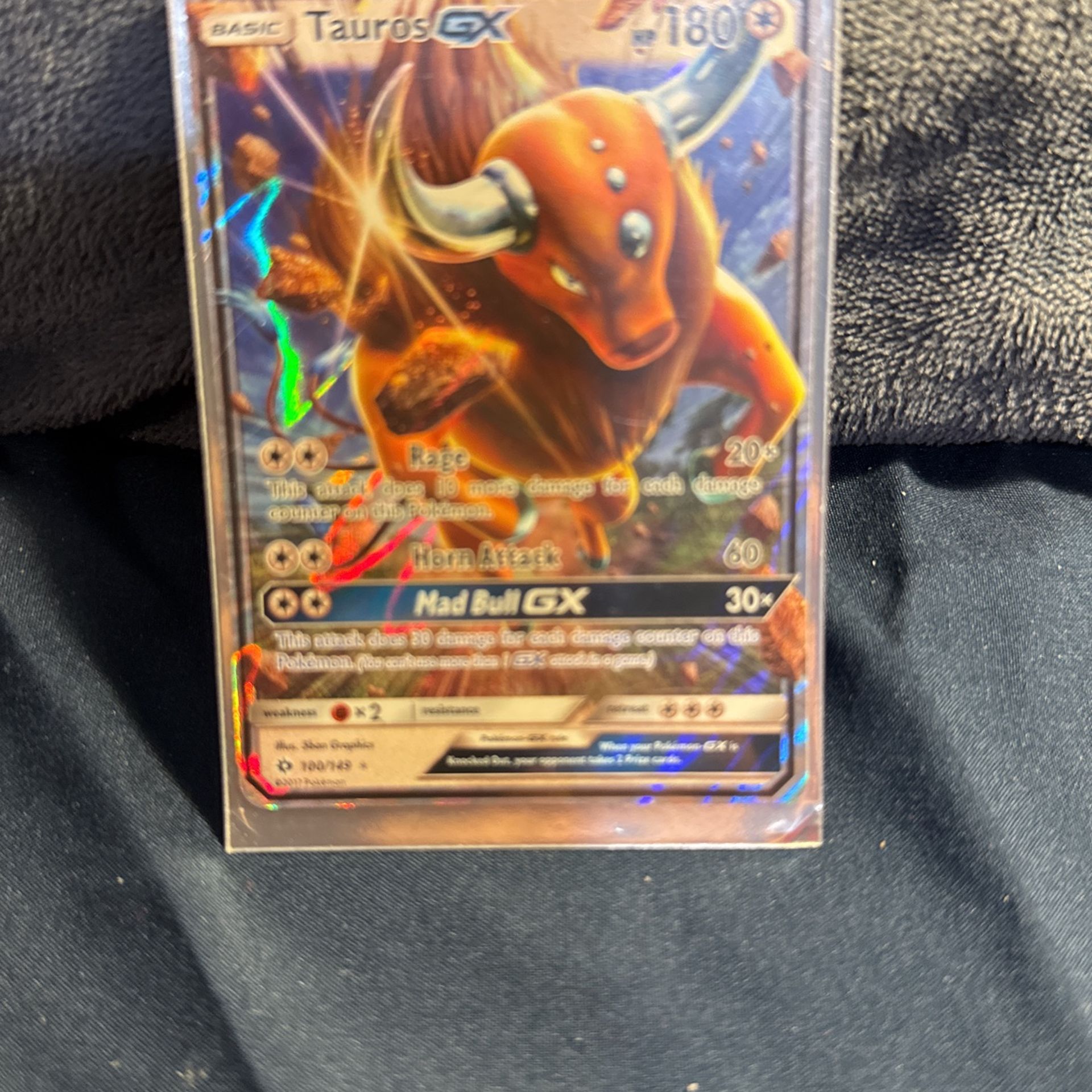 Pokémon TCG Tauros GX Sun & Moon Base Set 100/149 Holo Ultra Rare NM