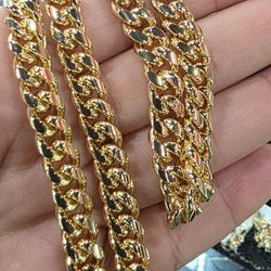 Set cubin link Chain with bracelet gold plated 18k stainless steel