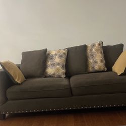 Dark Brown couch and loveseat 