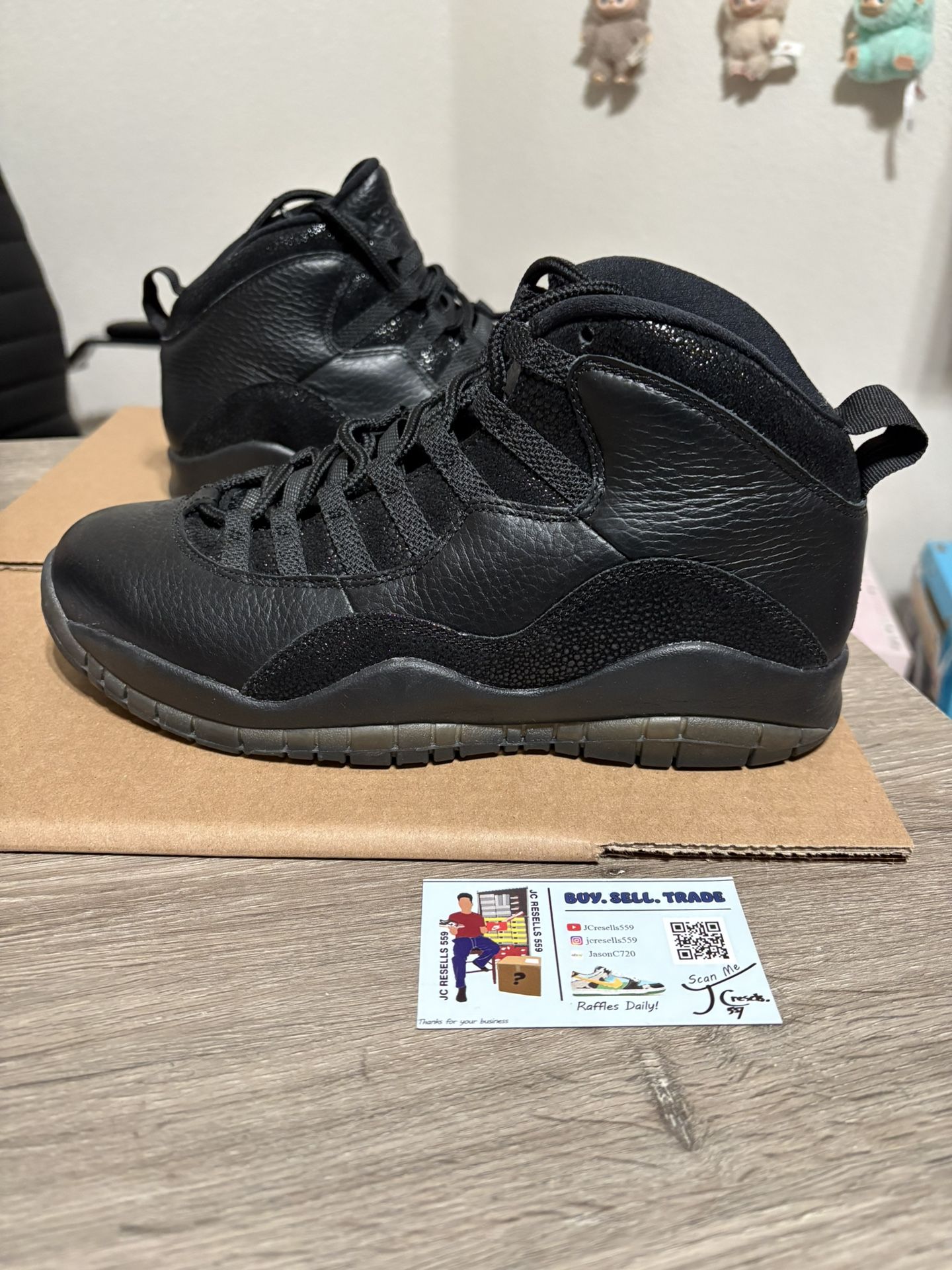 Size 8.5 - CLEAN Air Jordan 10 Retro x OVO Black 2016