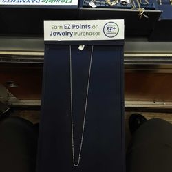Bead Chain - White Gold 10k (.417) 7.7 grams 24 inch