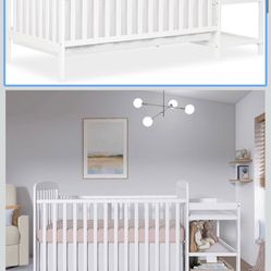 Baby Crib With Attached Changing Table 