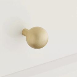 SIGNATURE HARDWARE 3/4" Osian Solid Brass Round Cabinet Knob - Brushed Brass